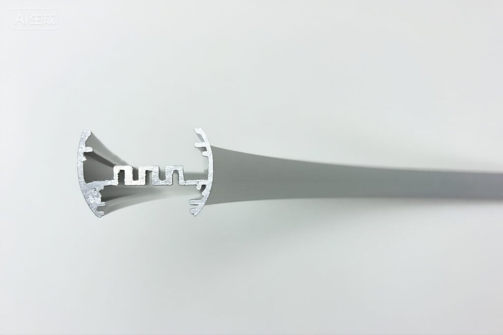 Sección transversal compleja de perfil de aluminio para LED curvado