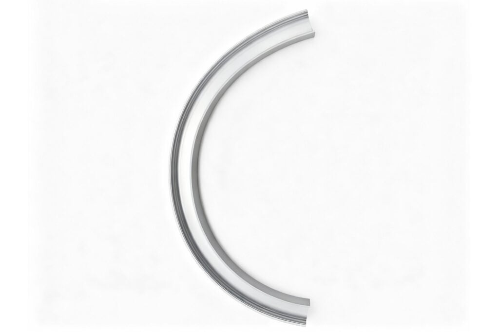 Perfil de aluminio semicircular para luminarias LED circulares